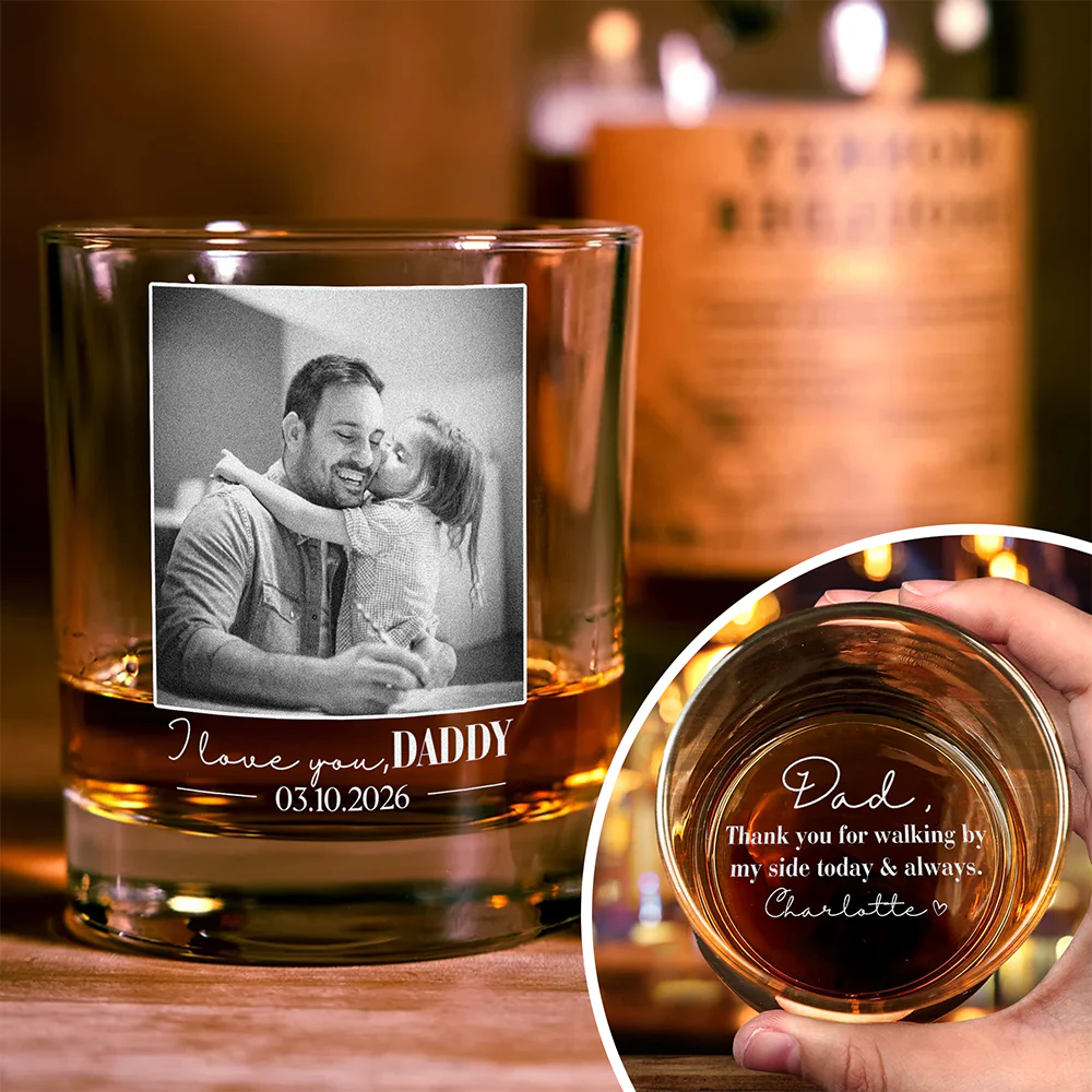 Custom Photo Father Of The Bride, Groom Engraved Rock Glass Gift For Father's Day LM32 668939 - Image 5