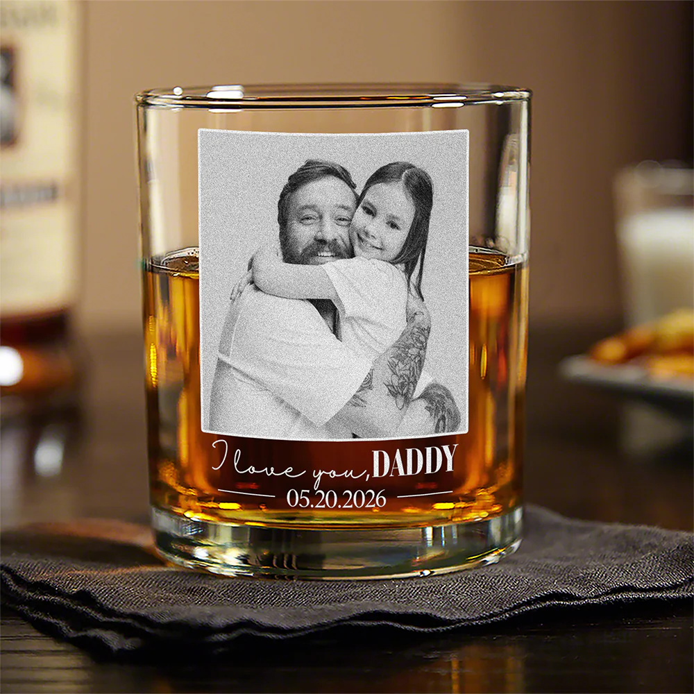 Custom Photo Father Of The Bride, Groom Engraved Rock Glass Gift For Father's Day LM32 668939 - Image 6