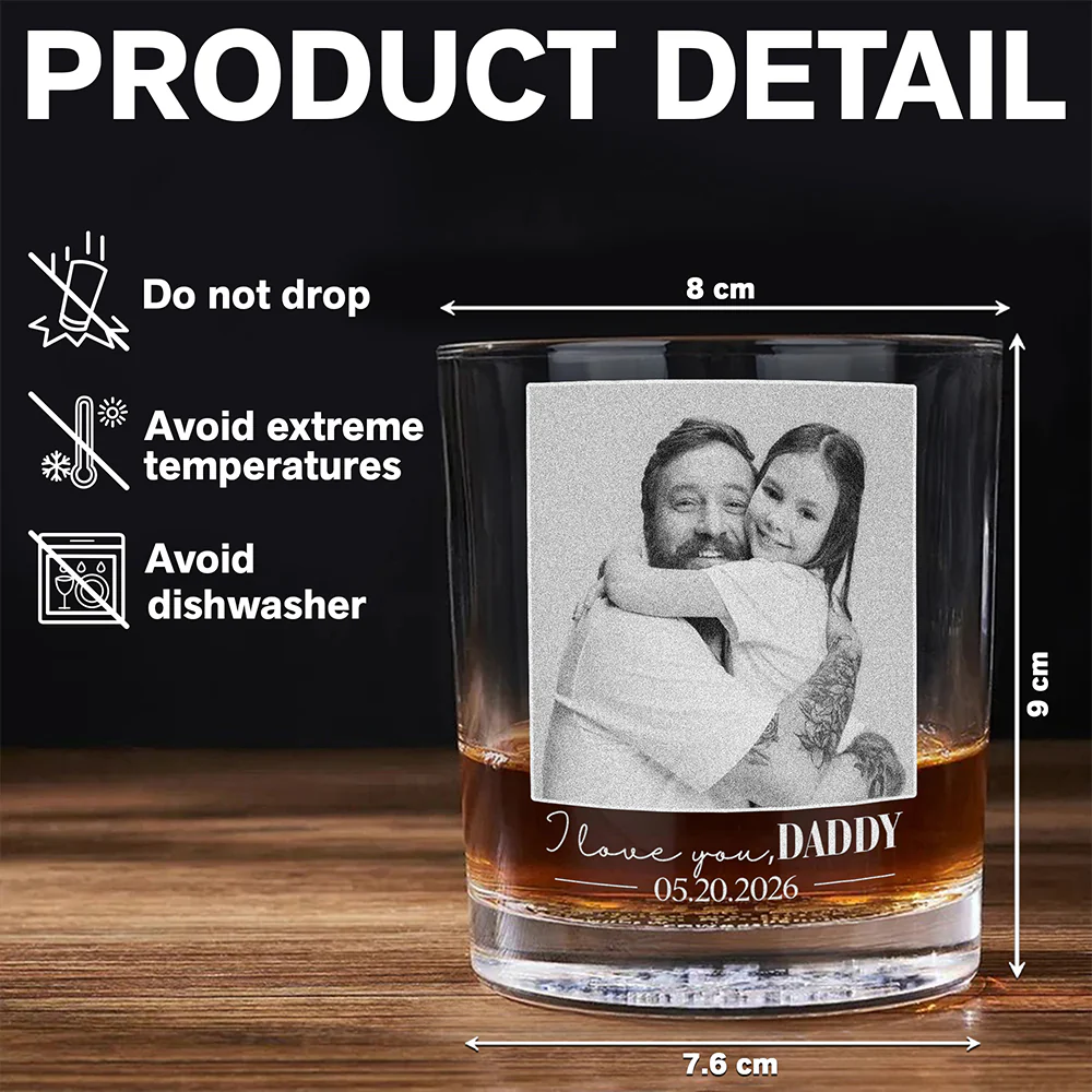 Custom Photo Father Of The Bride, Groom Engraved Rock Glass Gift For Father's Day LM32 668939 - Image 7