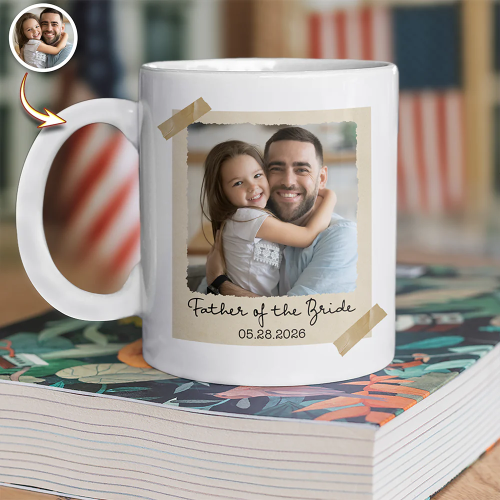 Custom Photo Father Of the Bride Or Groom Vintage Mug – Gift for Father’s Day HO82 902320 - Image 2