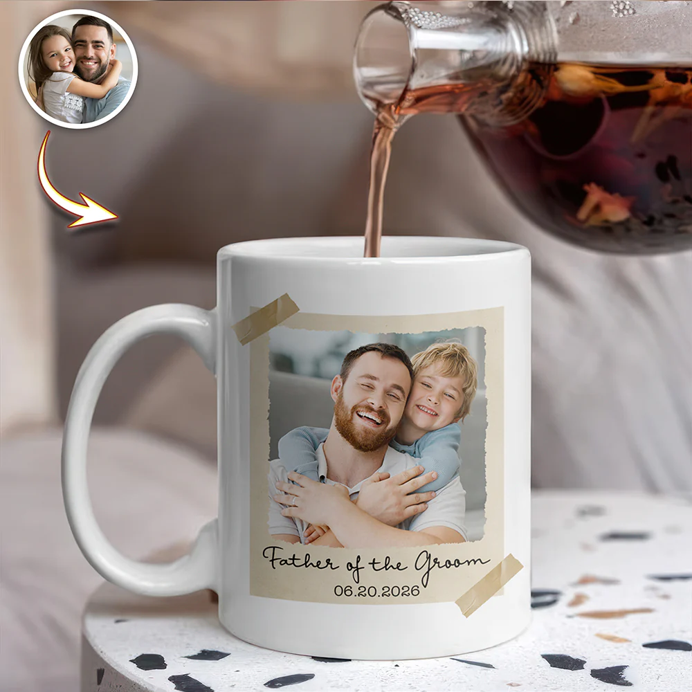 Custom Photo Father Of the Bride Or Groom Vintage Mug – Gift for Father’s Day HO82 902320 - Image 4