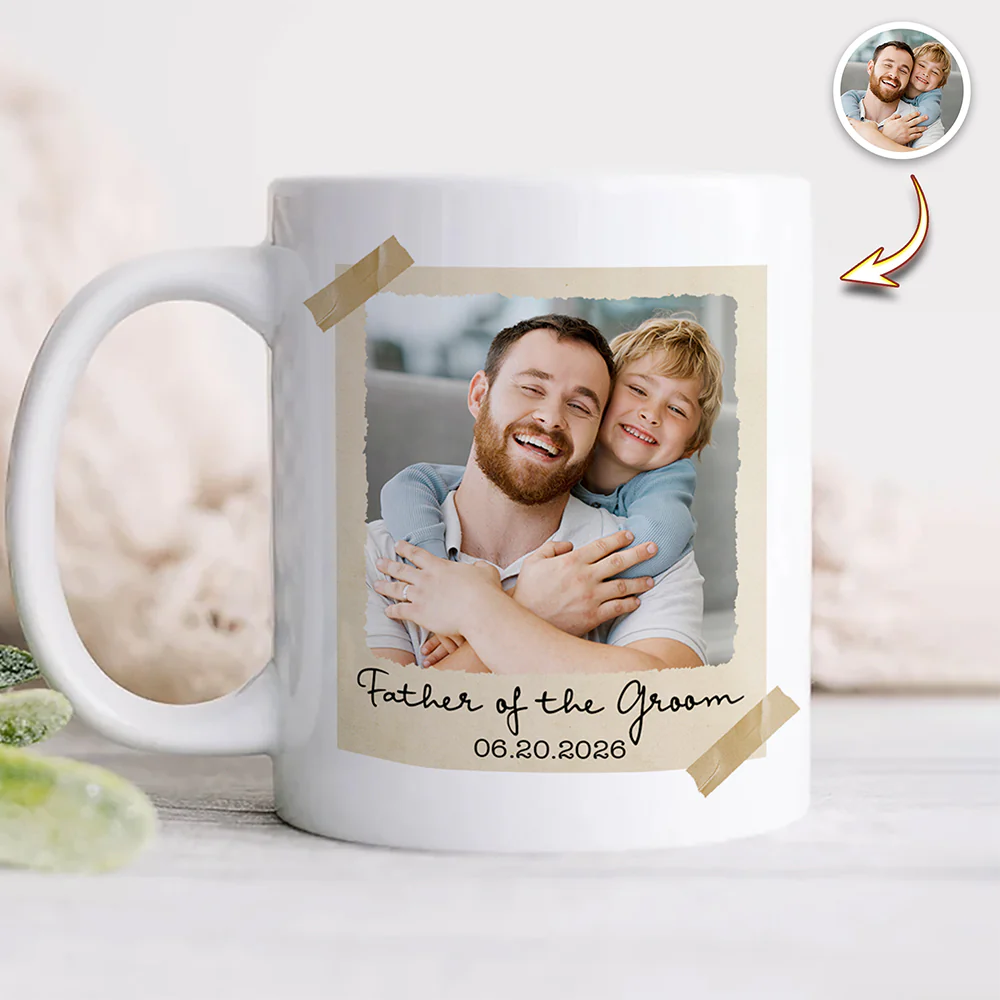 Custom Photo Father Of the Bride Or Groom Vintage Mug – Gift for Father’s Day HO82 902320 - Image 5