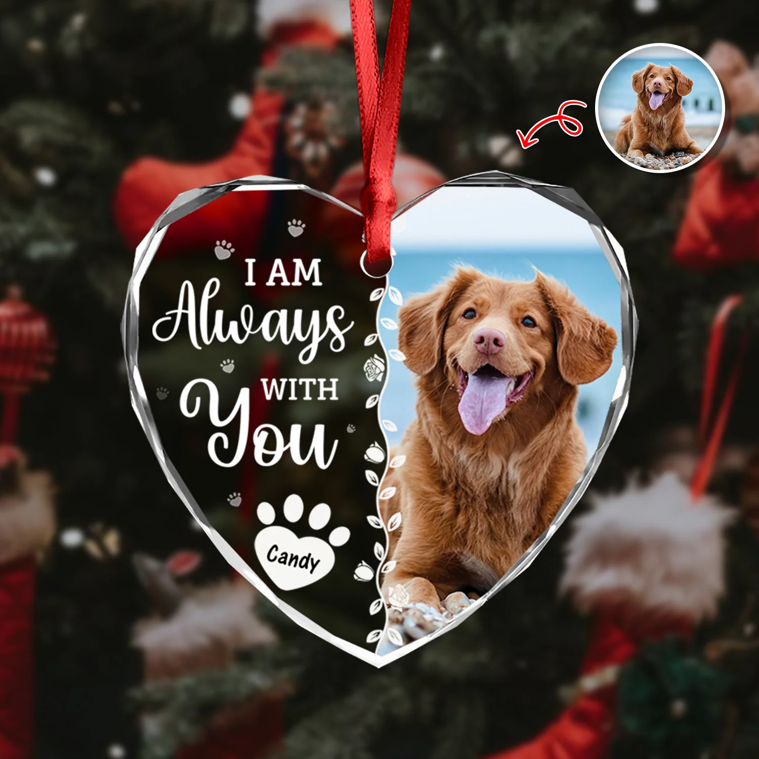 Custom Photo Favorite Hello And Hardest Goodbye Memorial Heart Shape Glass Ornament HA75 892810 - Image 10