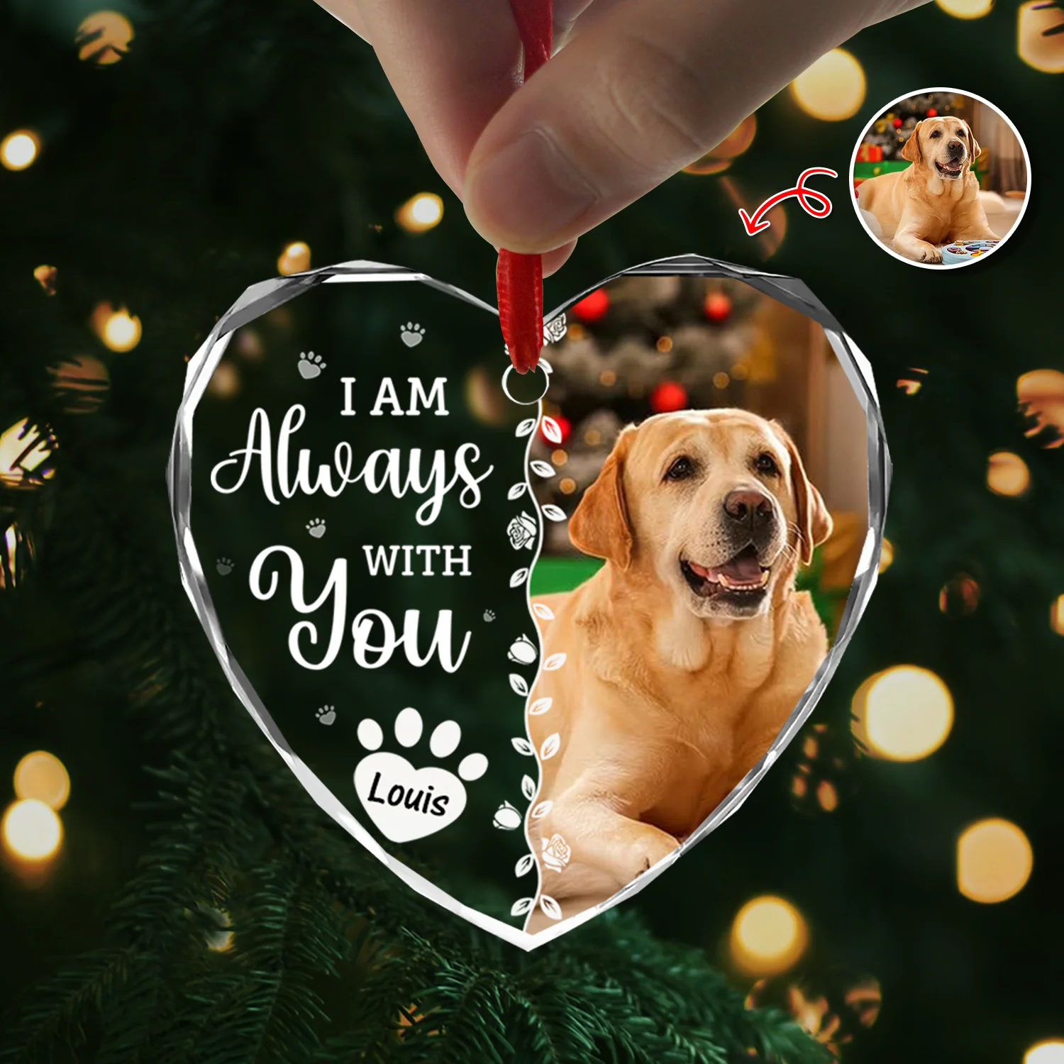 Custom Photo Favorite Hello And Hardest Goodbye Memorial Heart Shape Glass Ornament HA75 892810 - Image 11