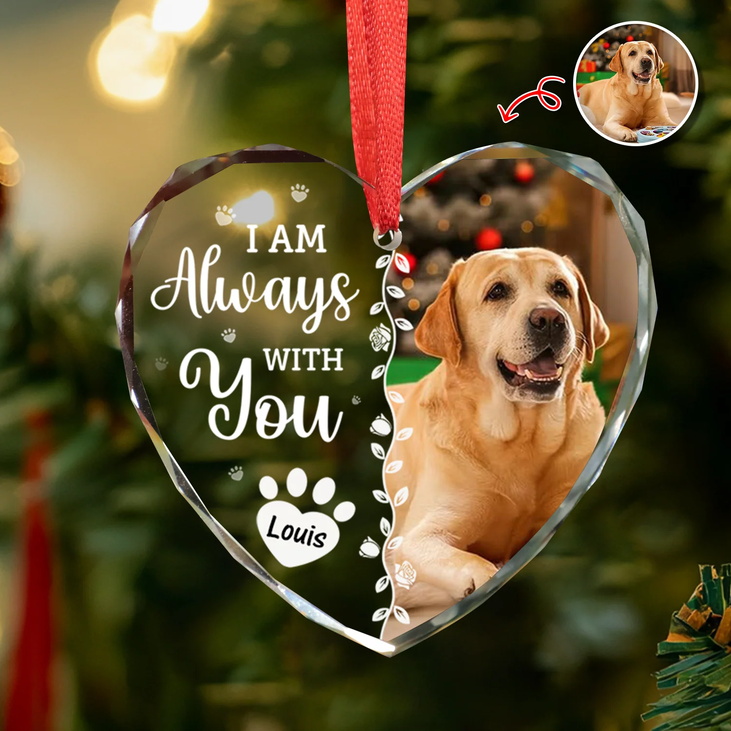 Custom Photo Favorite Hello And Hardest Goodbye Memorial Heart Shape Glass Ornament HA75 892810 - Image 13