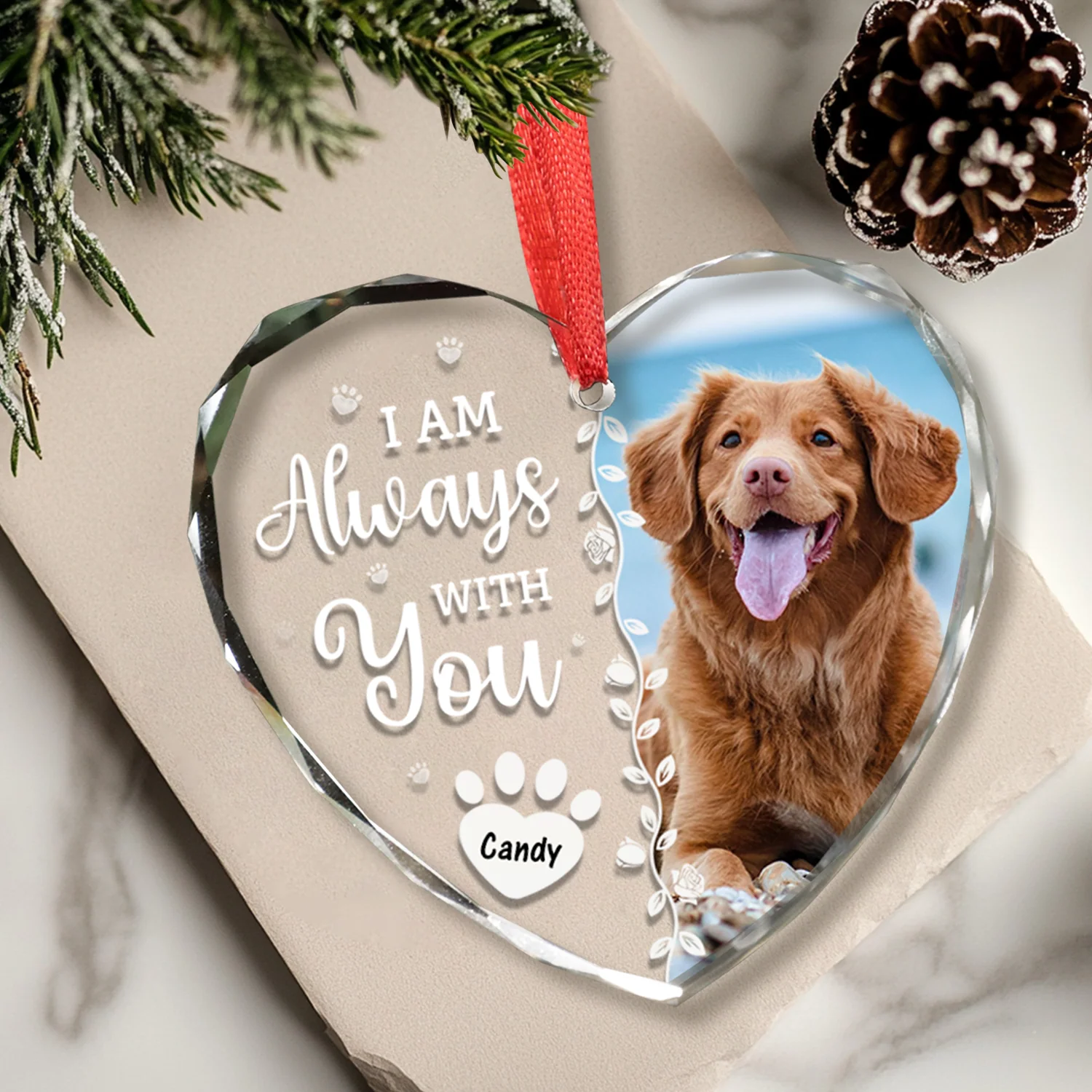Custom Photo Favorite Hello And Hardest Goodbye Memorial Heart Shape Glass Ornament HA75 892810 - Image 17