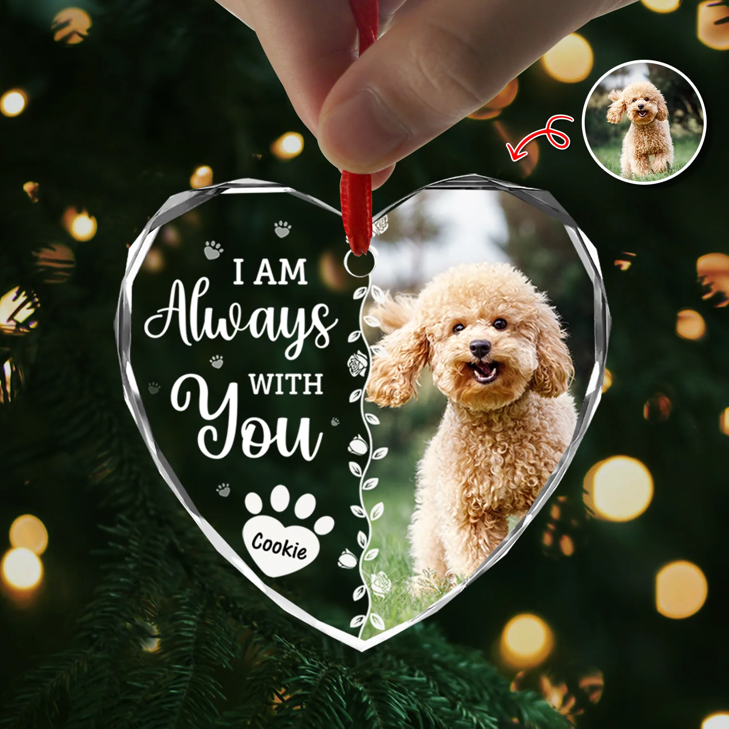 Custom Photo Favorite Hello And Hardest Goodbye Memorial Heart Shape Glass Ornament HA75 892810 - Image 20