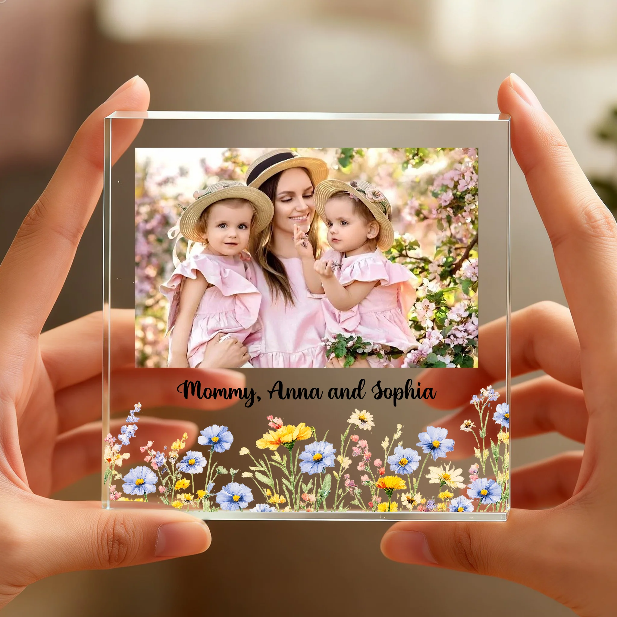 Custom Photo Floral Frame Acrylic Block Plaque Gift For Birthday, Mother's Day LM32 899431 - Image 9