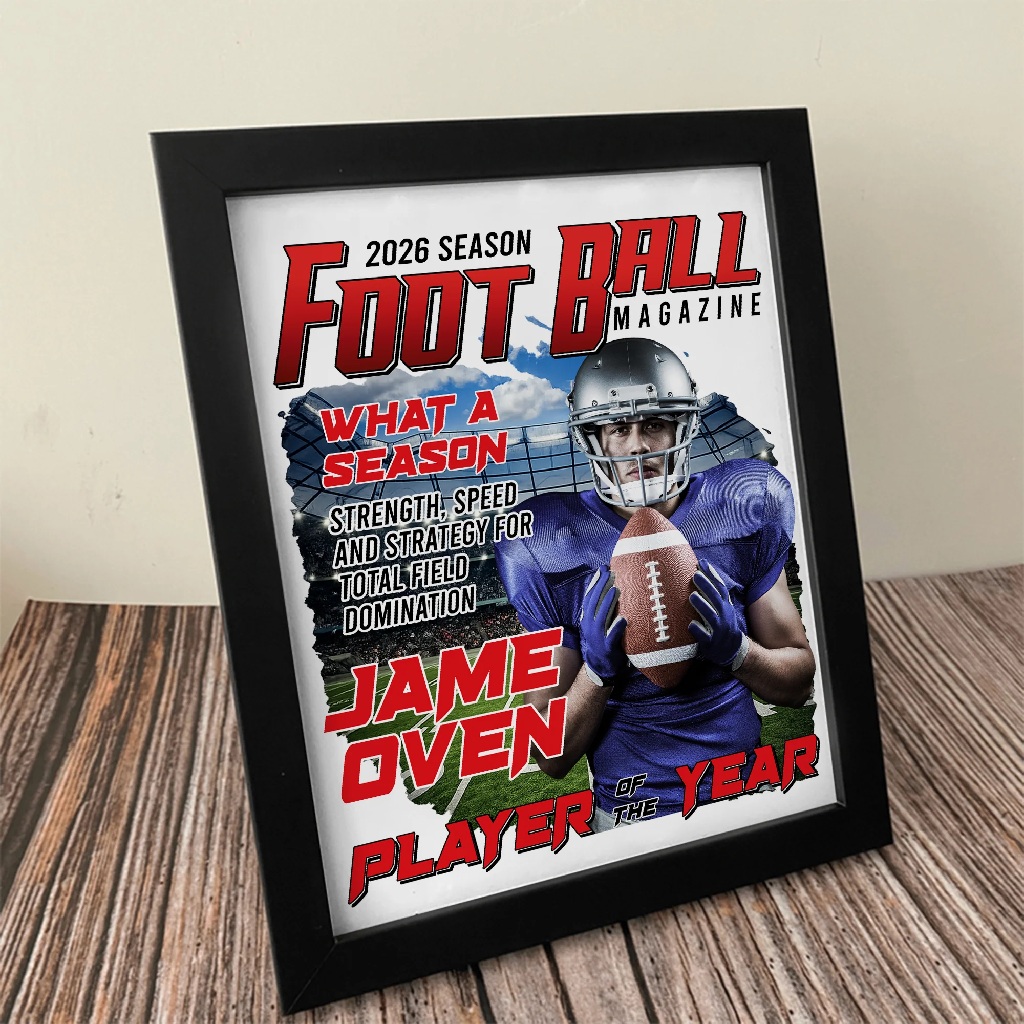 Custom Photo Football Magazine Picture Frame Gift for American Football Fans LM32 897923 - Image 2