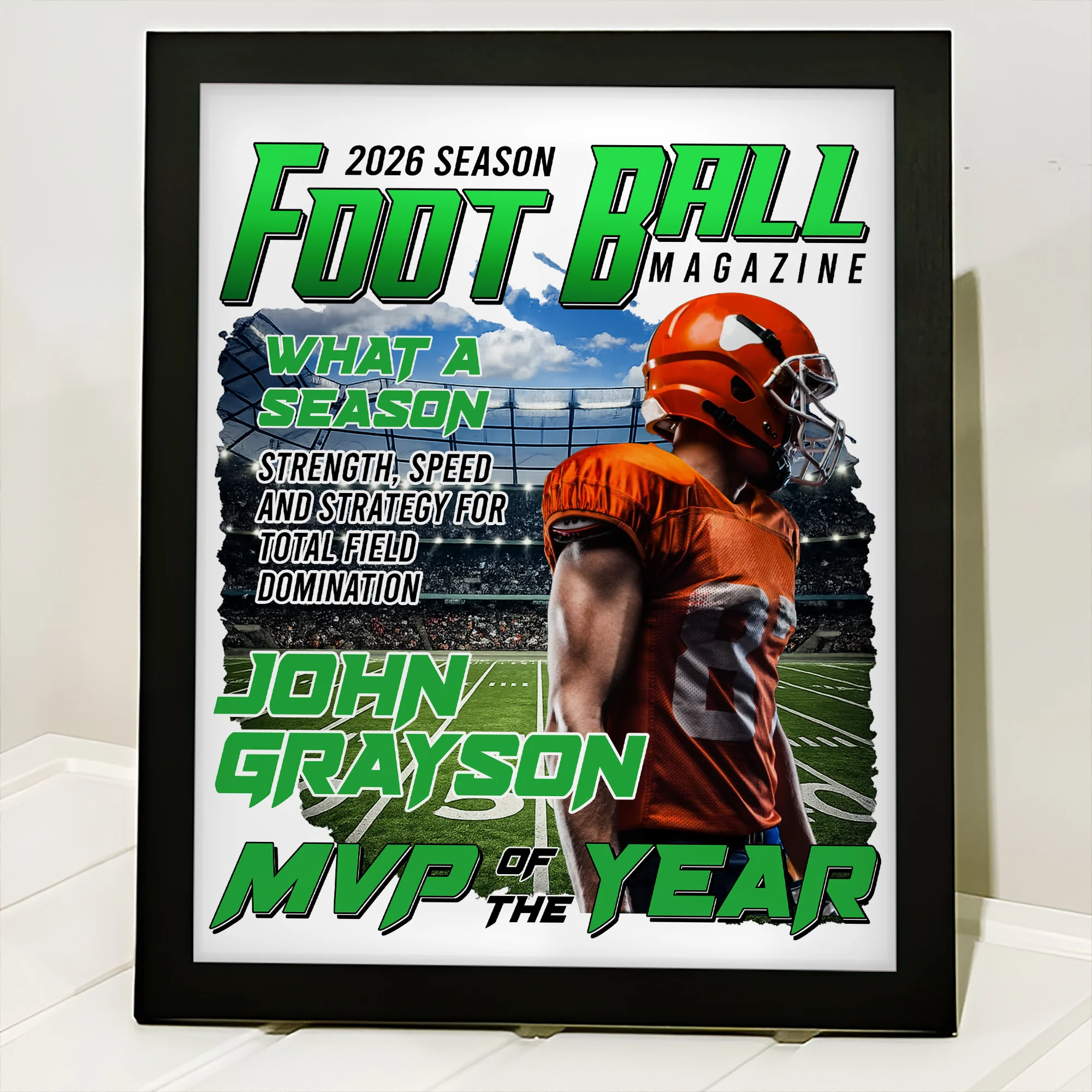 Custom Photo Football Magazine Picture Frame Gift for American Football Fans LM32 897923 - Image 4