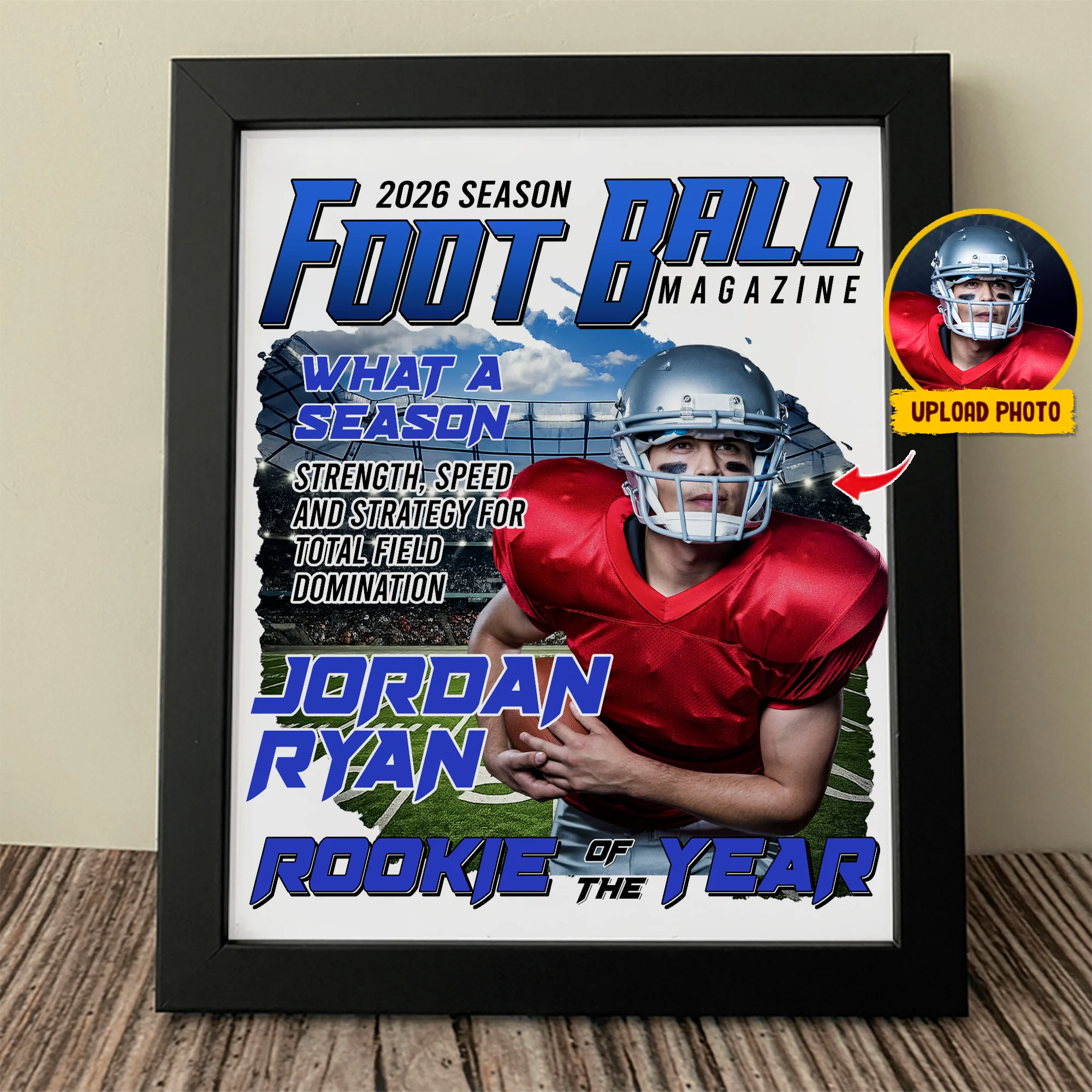 Custom Photo Football Magazine Picture Frame Gift for American Football Fans LM32 897923 - Image 6