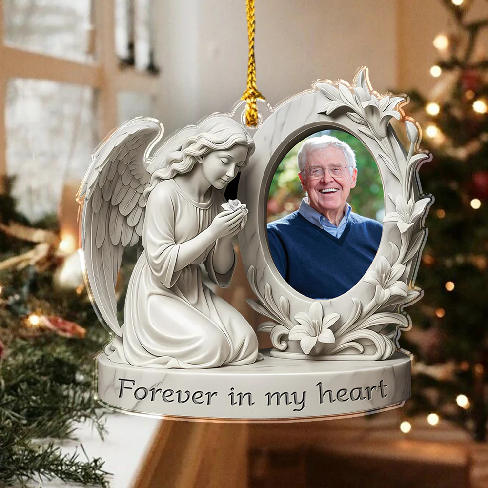 Custom Photo Forever In My Heart Memorial Acrylic Ornament HA75 897870 - Image 5