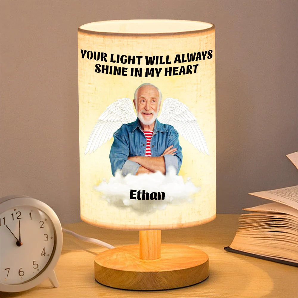 Custom Photo Forever In My Heart Memorial Fabric Lamp TH10 892851 - Image 2
