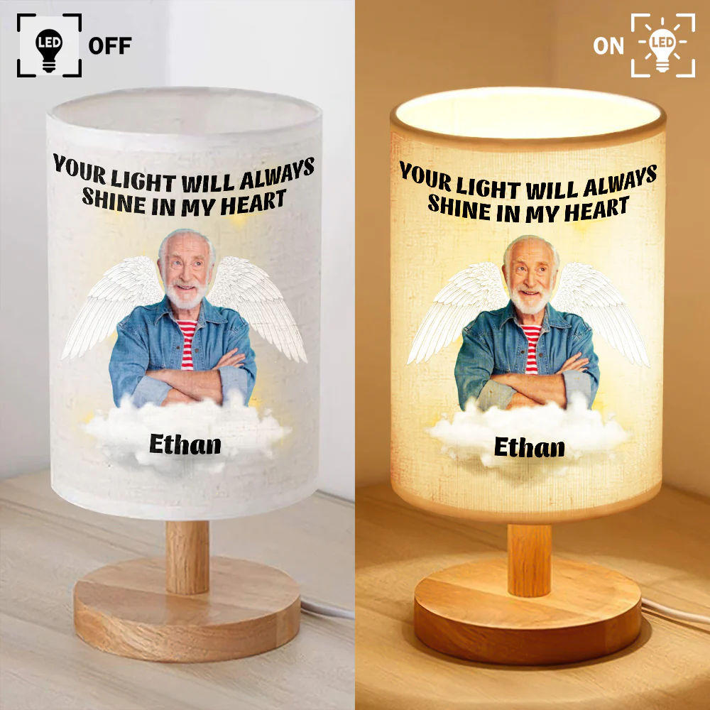 Custom Photo Forever In My Heart Memorial Fabric Lamp TH10 892851 - Image 5