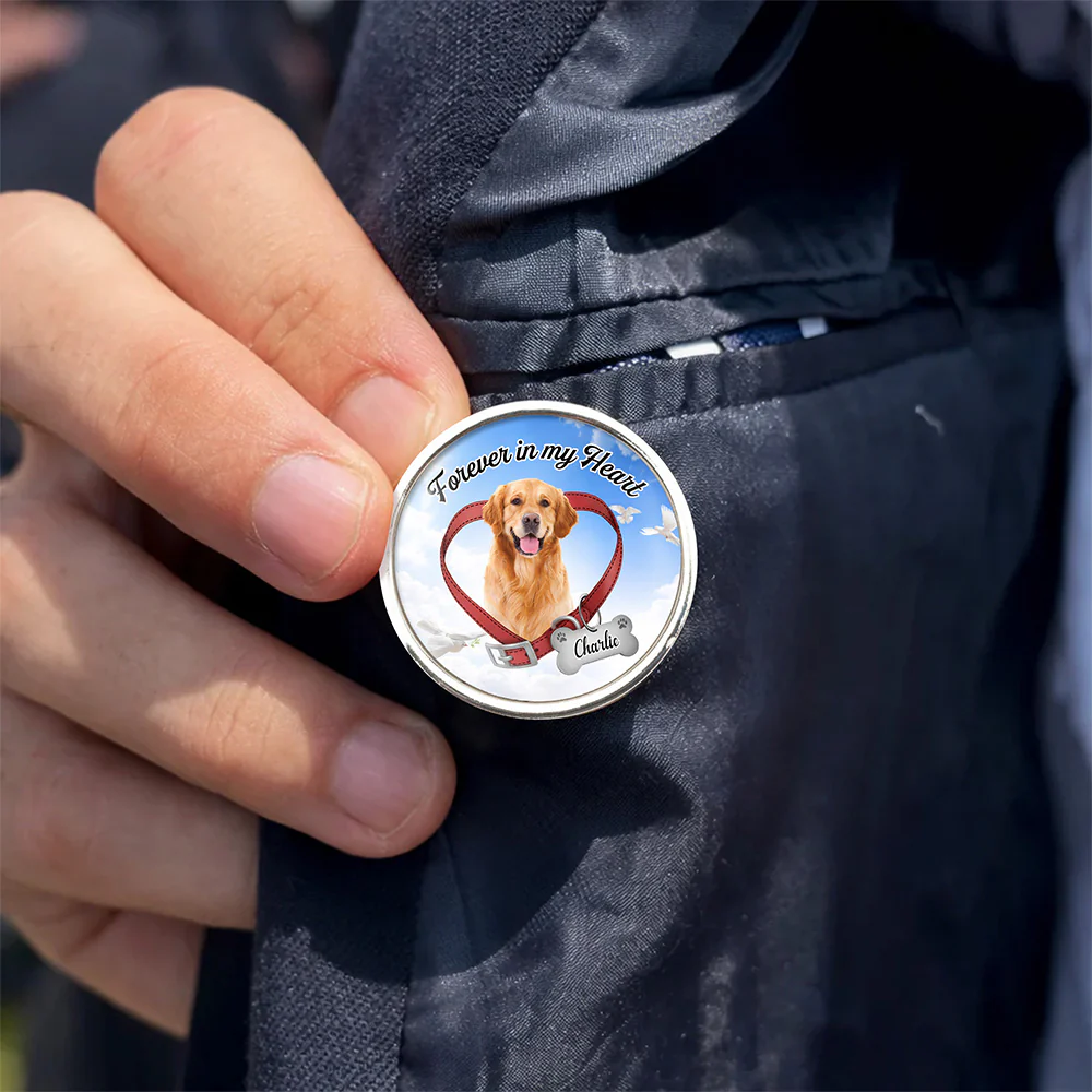 Custom Photo Forever In My Heart Memorial Lapel Pin LM32 899693 - Image 5