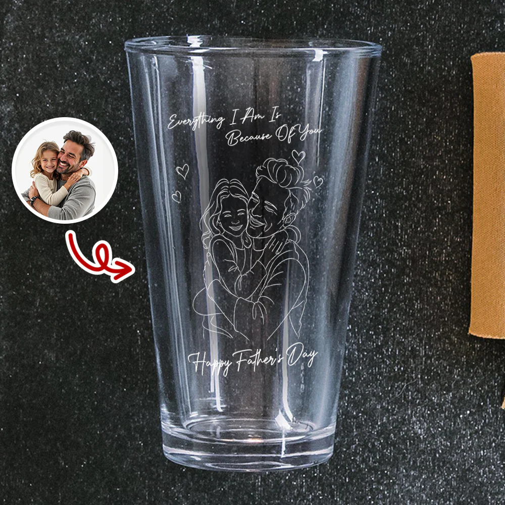 Custom Photo Forever Your Child Beer Glass Father's Day Gifts CH07 911442 - Image 3