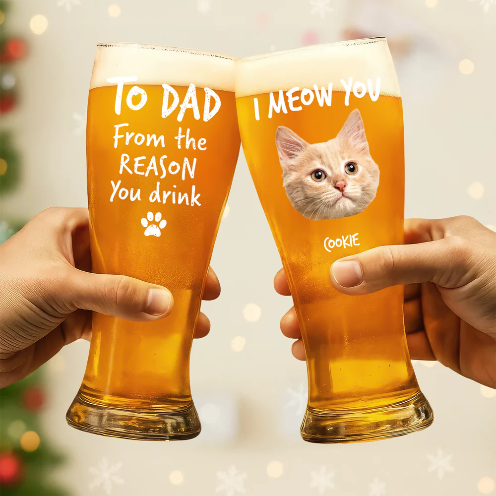 Custom Photo From The Reasons You Drink We Woof You Dog Pilsner Glass HA75 892746 - Image 3