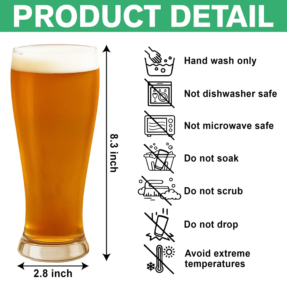 Custom Photo From The Reasons You Drink We Woof You Dog Pilsner Glass HA75 892746 - Image 6