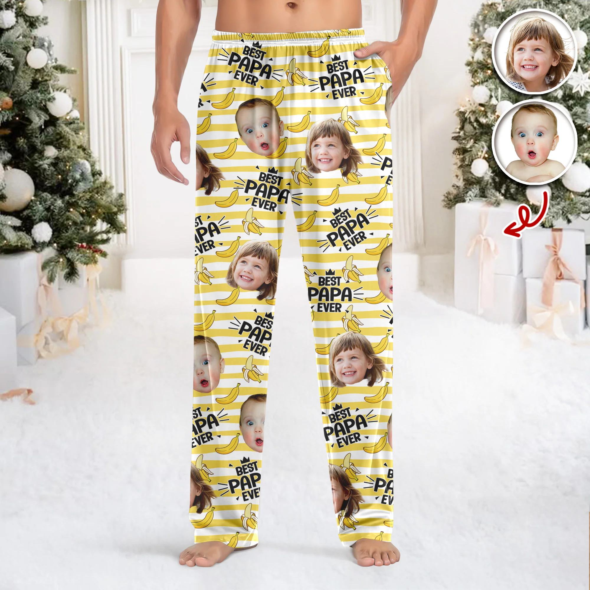 Custom Photo Funny Banana Best Dad Ever - Personalized Sweatpants HO82 900136 - Image 2