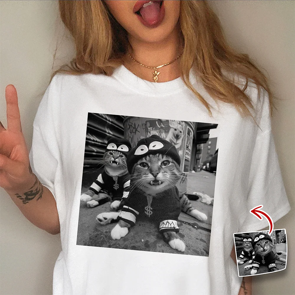 Custom Photo Funny Cat Gang Comfort Shirt For Cat Lovers TH10 896149 - Image 3