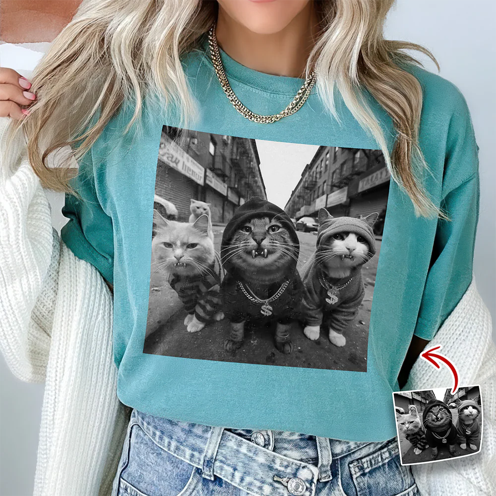 Custom Photo Funny Cat Gang Comfort Shirt For Cat Lovers TH10 896149 - Image 8