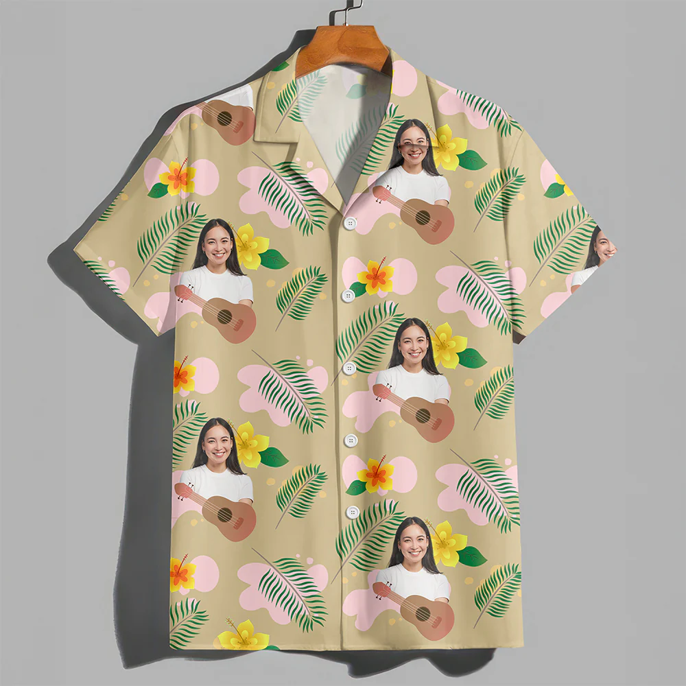 Custom Photo Funny Face Aloha Hawaii Shirt TH10 892745 - Image 4