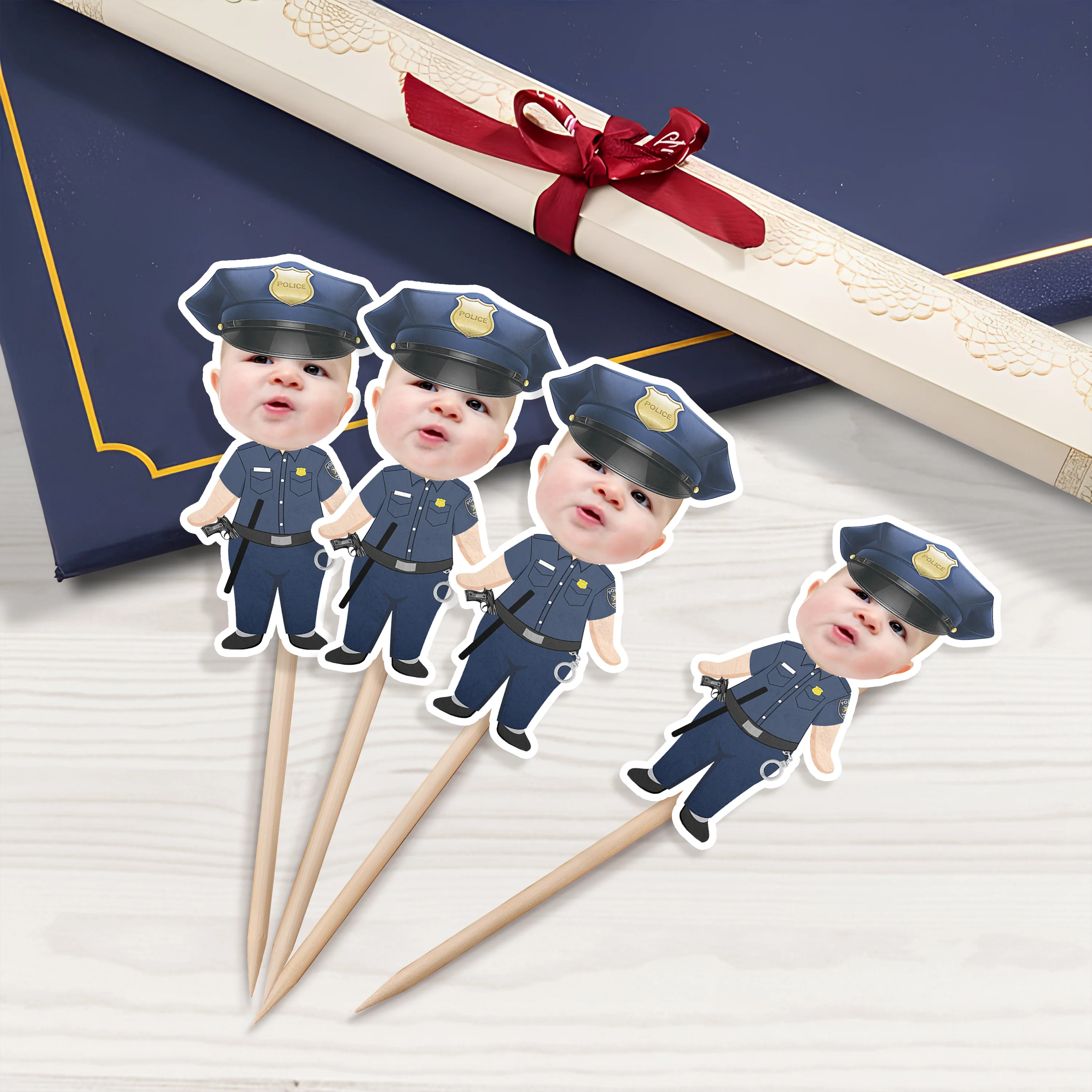 Custom Photo Funny Kid Dream Jobs Decoration Cupcake Toppers HA75 892350 - Image 5