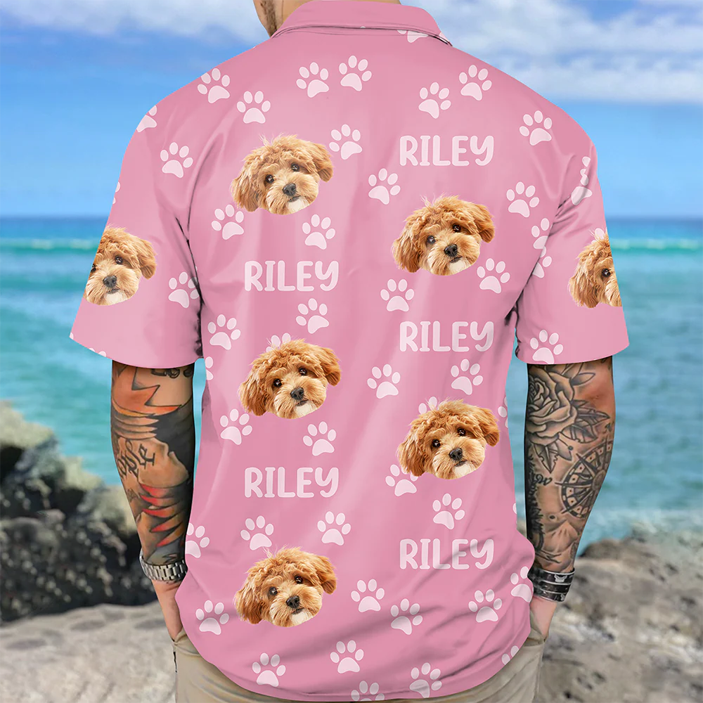 Custom Photo Funny Pet Face Pattern Dog Cat Family Hawaii Shirt HA75 892312 - Image 9