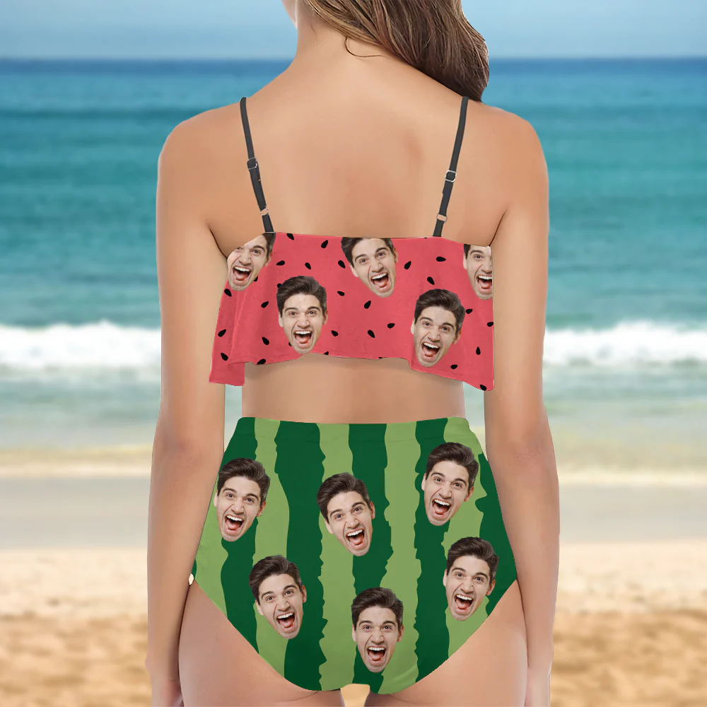 Custom Photo Funny Unique Tropical Fruit Bikini Swimsuit Gift for Women LM32 899869 - Image 2