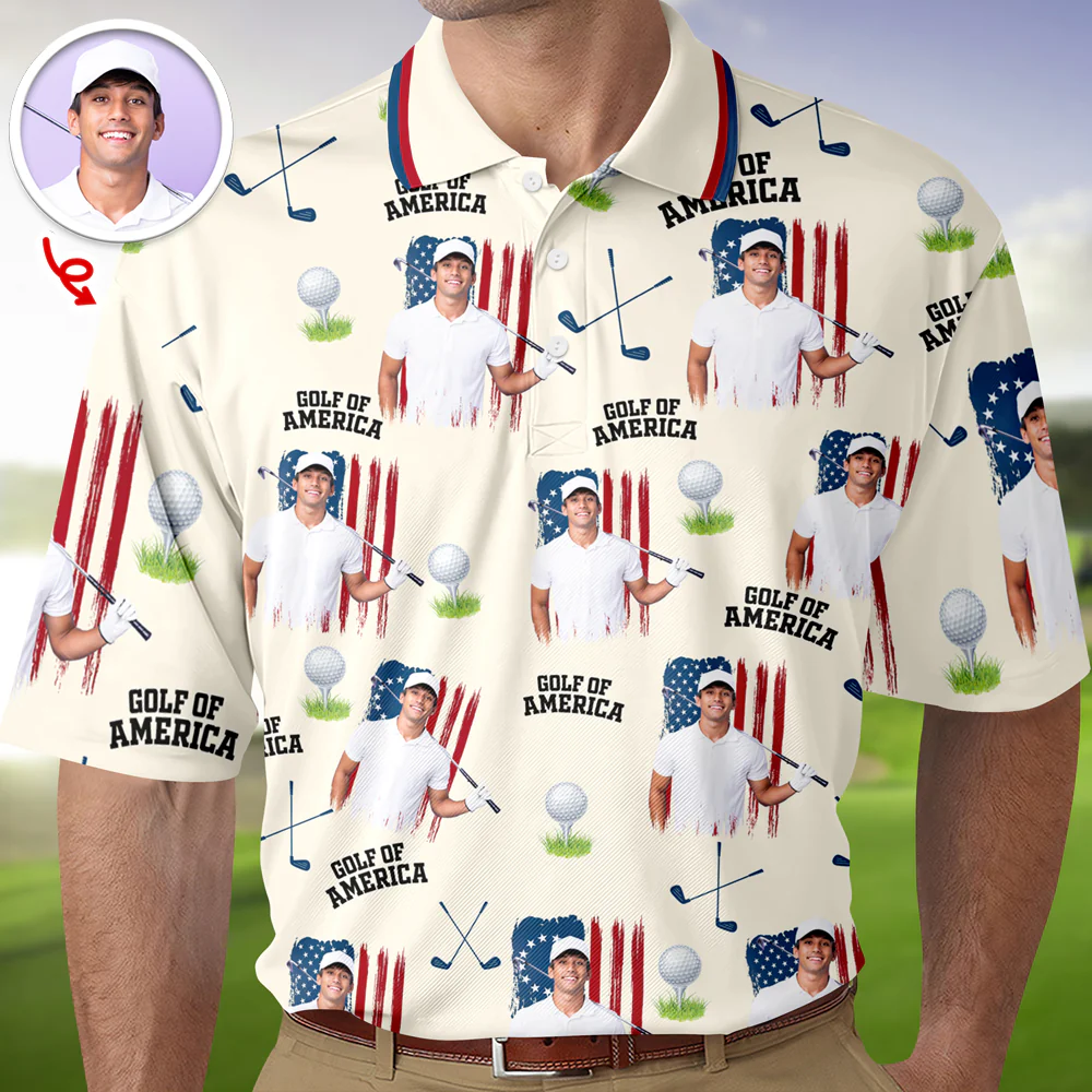 Custom Photo Golf Of America Polo Shirt Gift For Men LM32 899731 - Image 3
