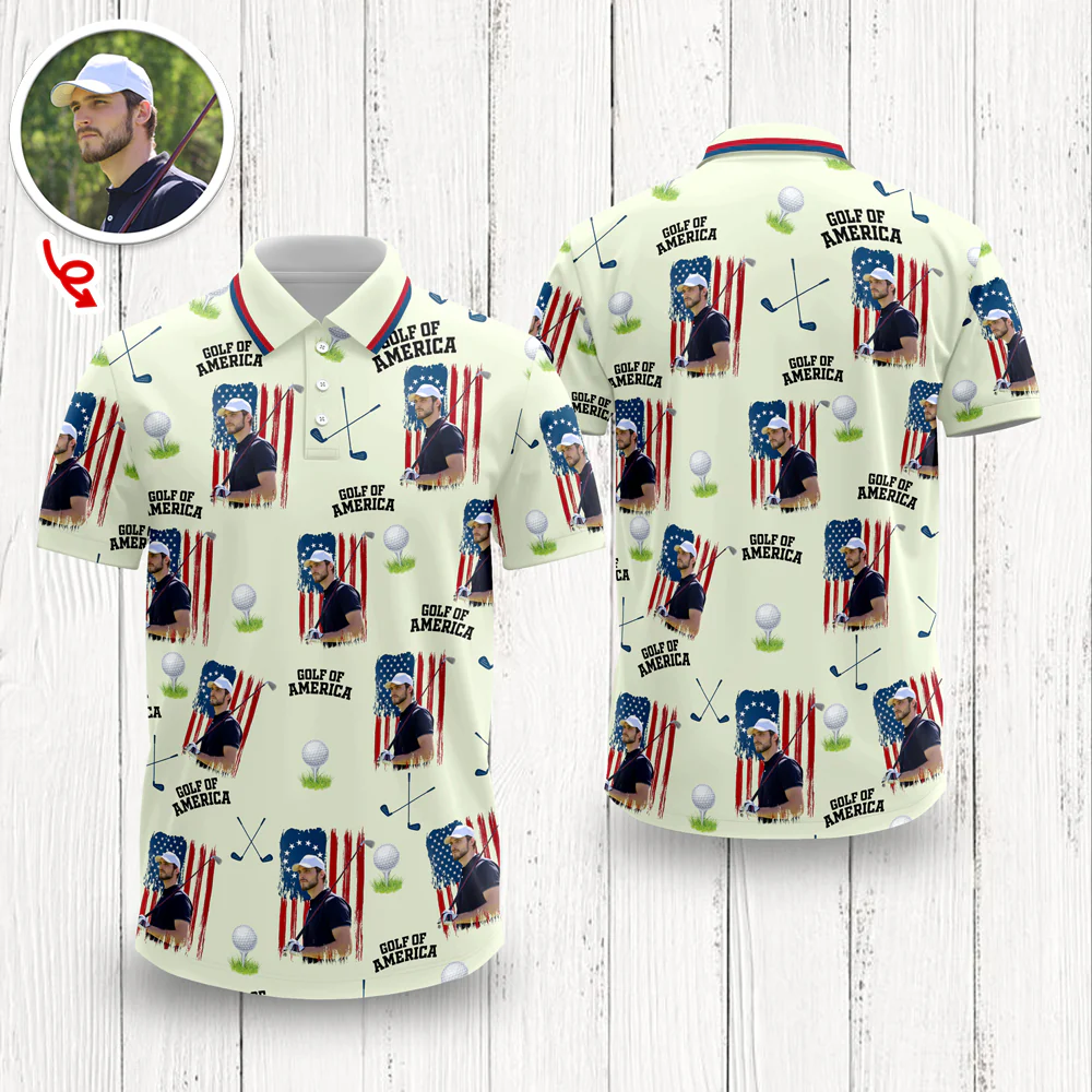 Custom Photo Golf Of America Polo Shirt Gift For Men LM32 899731 - Image 5