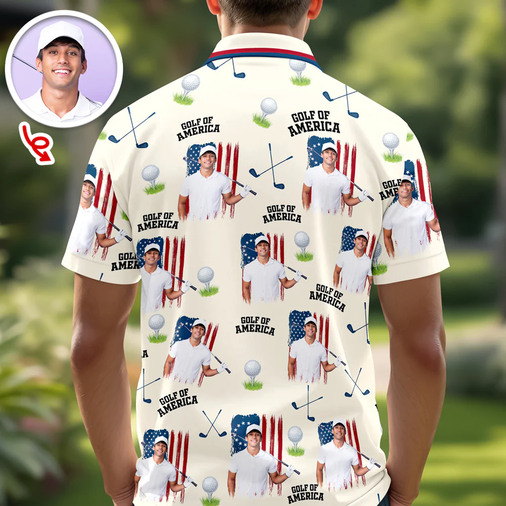 Custom Photo Golf Of America Polo Shirt Gift For Men LM32 899731 - Image 7