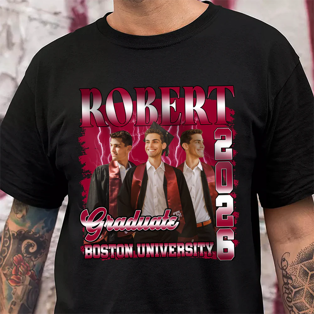 Custom Photo Graduate Class Of 2026 Dark Shirt HO82 901654
