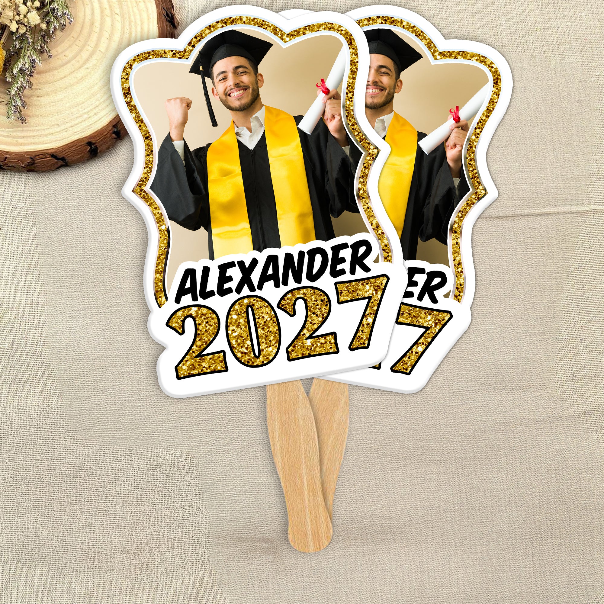 Custom Photo Graduate Class Of 2026 Face Fan LM32 899135 - Image 2