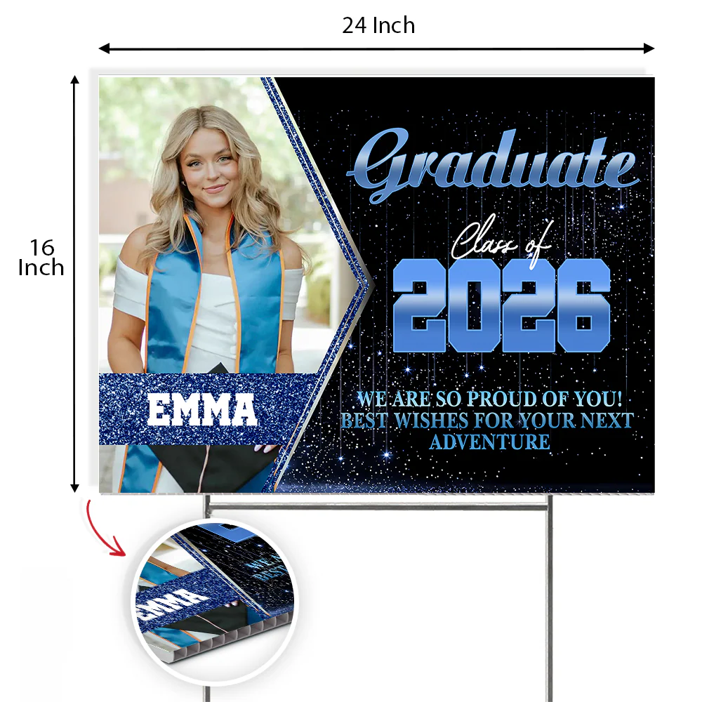 Custom Photo Graduate Class Of 2026 We Are So Proud Of You Yard Sign TH10 169021 - Image 7