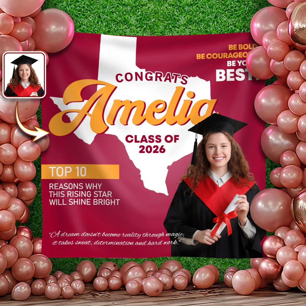 Custom Photo Graduation With US States Grad Of The Year 2026 Backdrop LM32 899217 - Image 5