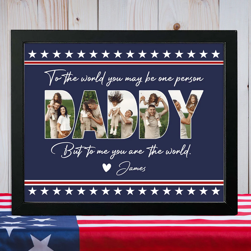 Custom Photo Happy Father's Day Picture Frame HA75 920256 - Image 2