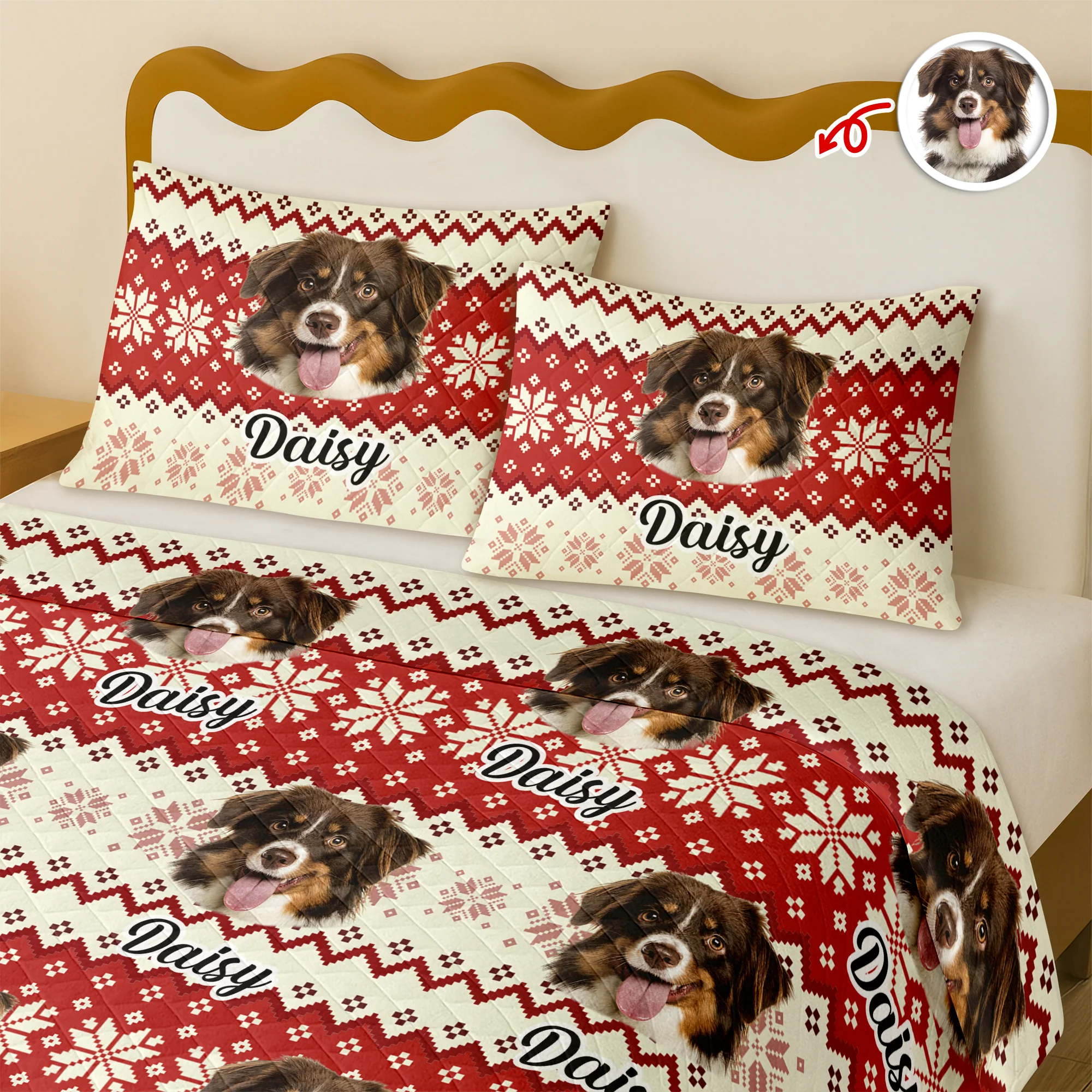 Custom Photo Have A Pawsome Christmas - Dog & Cat Quilt Bedding Set HA75 898248 - Image 8