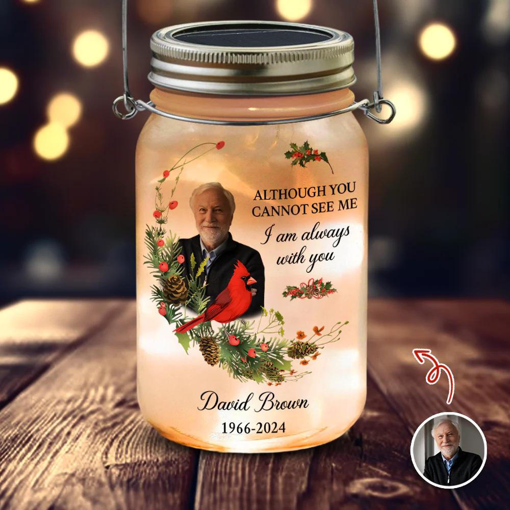 Custom Photo I Am Always With You Memorial Mason Jar Light LM32 897581 - Image 2