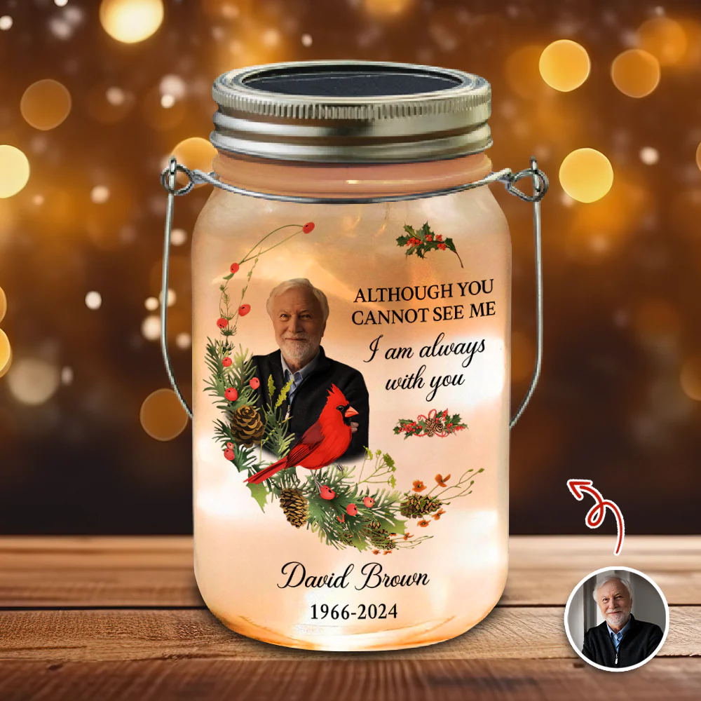 Custom Photo I Am Always With You Memorial Mason Jar Light LM32 897581 - Image 8