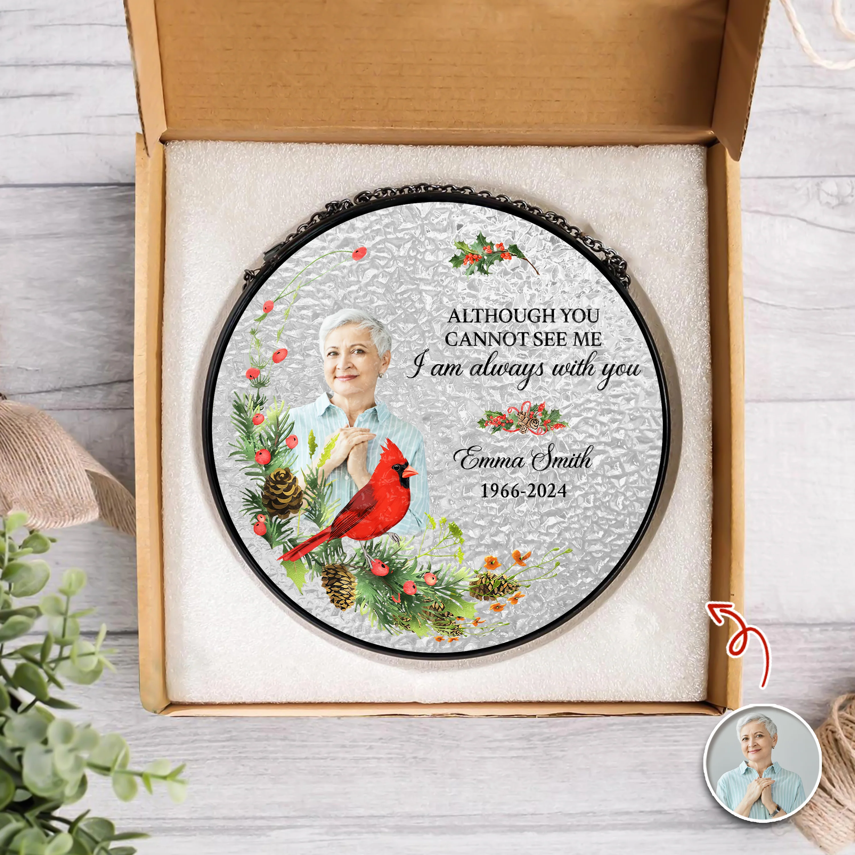 Custom Photo I Am Always With You Stained Glass Suncatcher LM32 897501 - Image 6