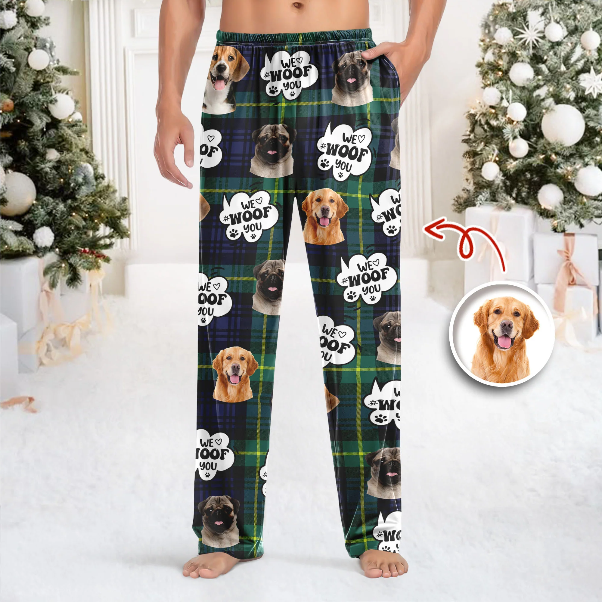 Custom Photo I Woof You - Personalized Sweatpants Gift For Dog Lovers HO82 894388 - Image 5