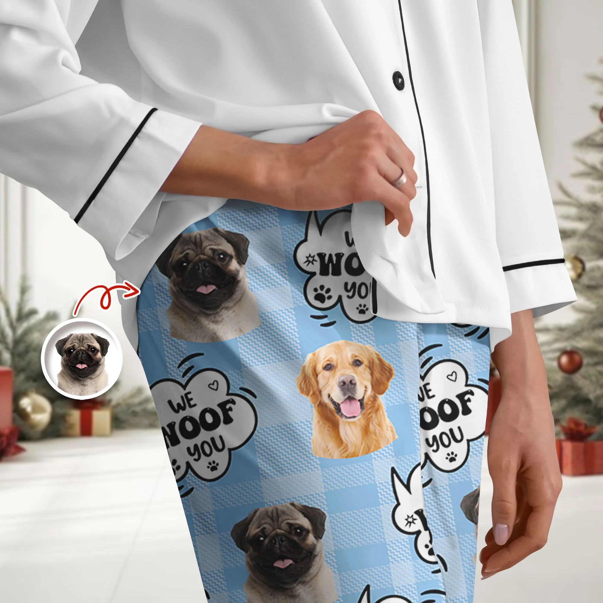 Custom Photo I Woof You - Personalized Sweatpants Gift For Dog Lovers HO82 894388 - Image 9