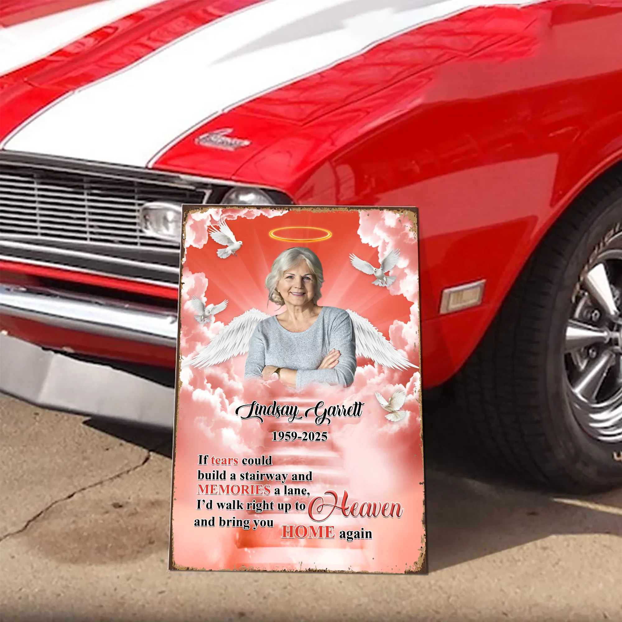 Custom Photo If Tears Could Build A Stairway Personalized Metal Sign Memorial Gift For Loss Of Loved One HO82 894228 - Image 5