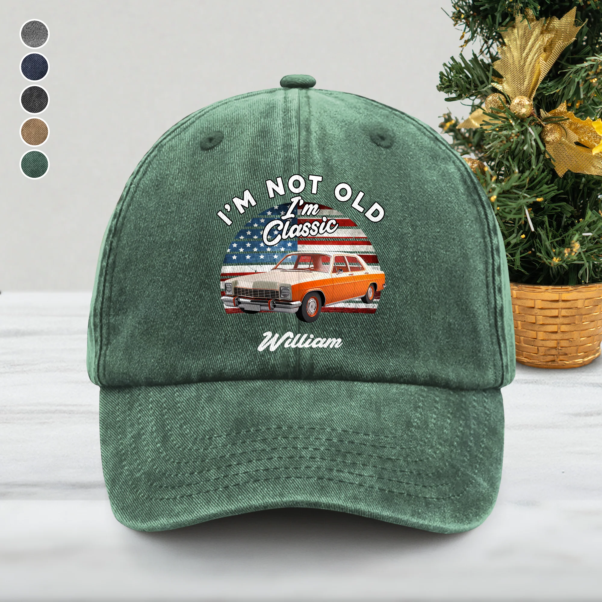 Custom Photo I'm Not Old I'm Classic Washed Denim Baseball Cap CH07 896430 - Image 5
