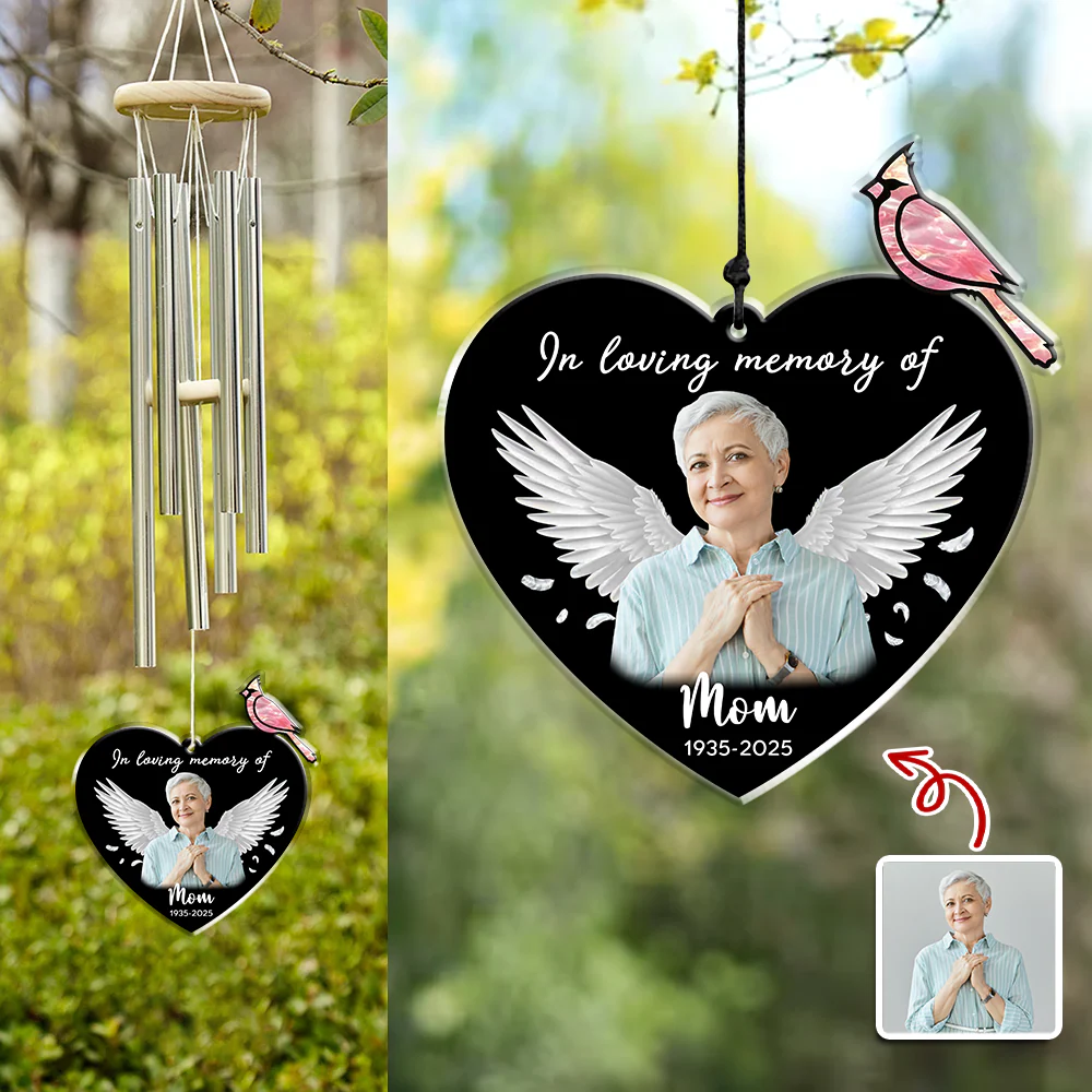 Custom Photo In Loving Memory Of Memorial Acrylic Wind Chimes HA75 897848 - Image 3