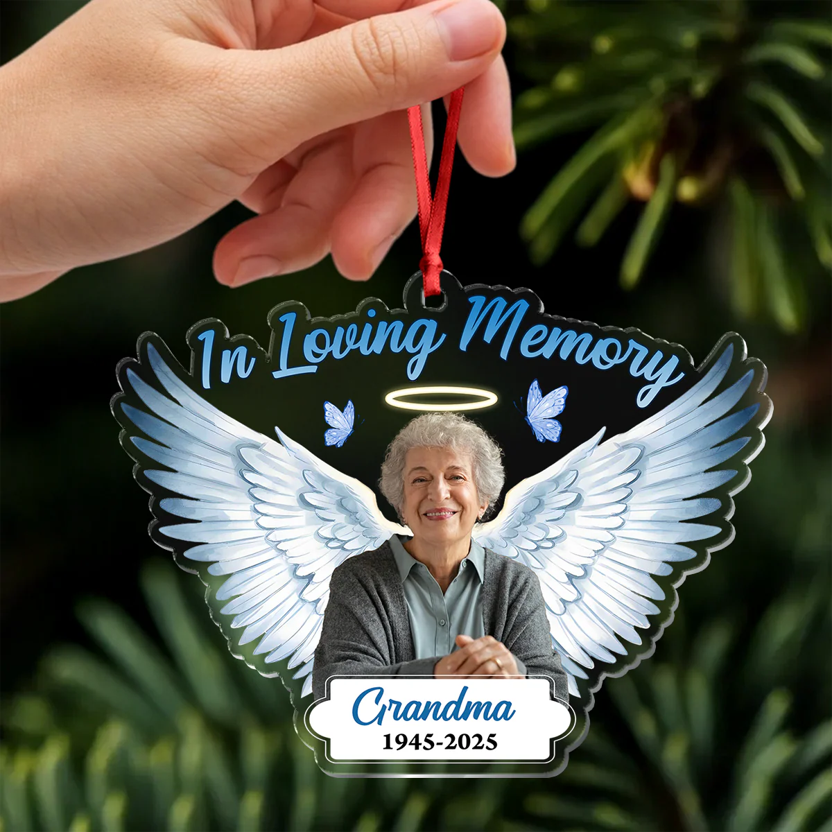 Custom Photo In Loving Memory - Personalized Memorial Acrylic Ornament CH07 896870 - Image 10