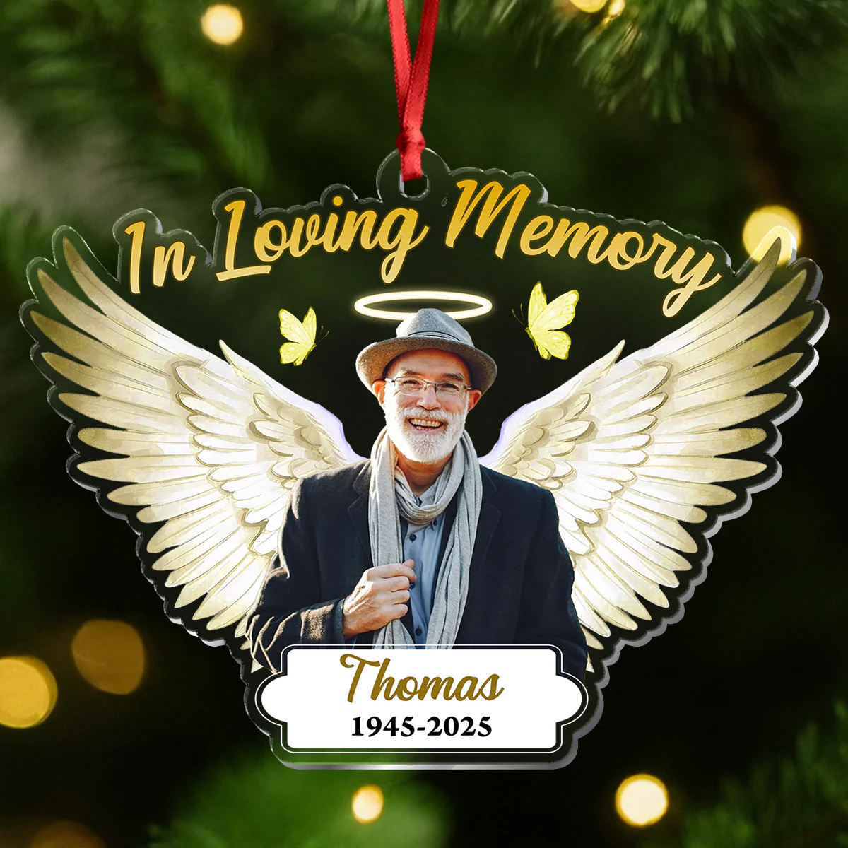 Custom Photo In Loving Memory - Personalized Memorial Acrylic Ornament CH07 896870 - Image 2