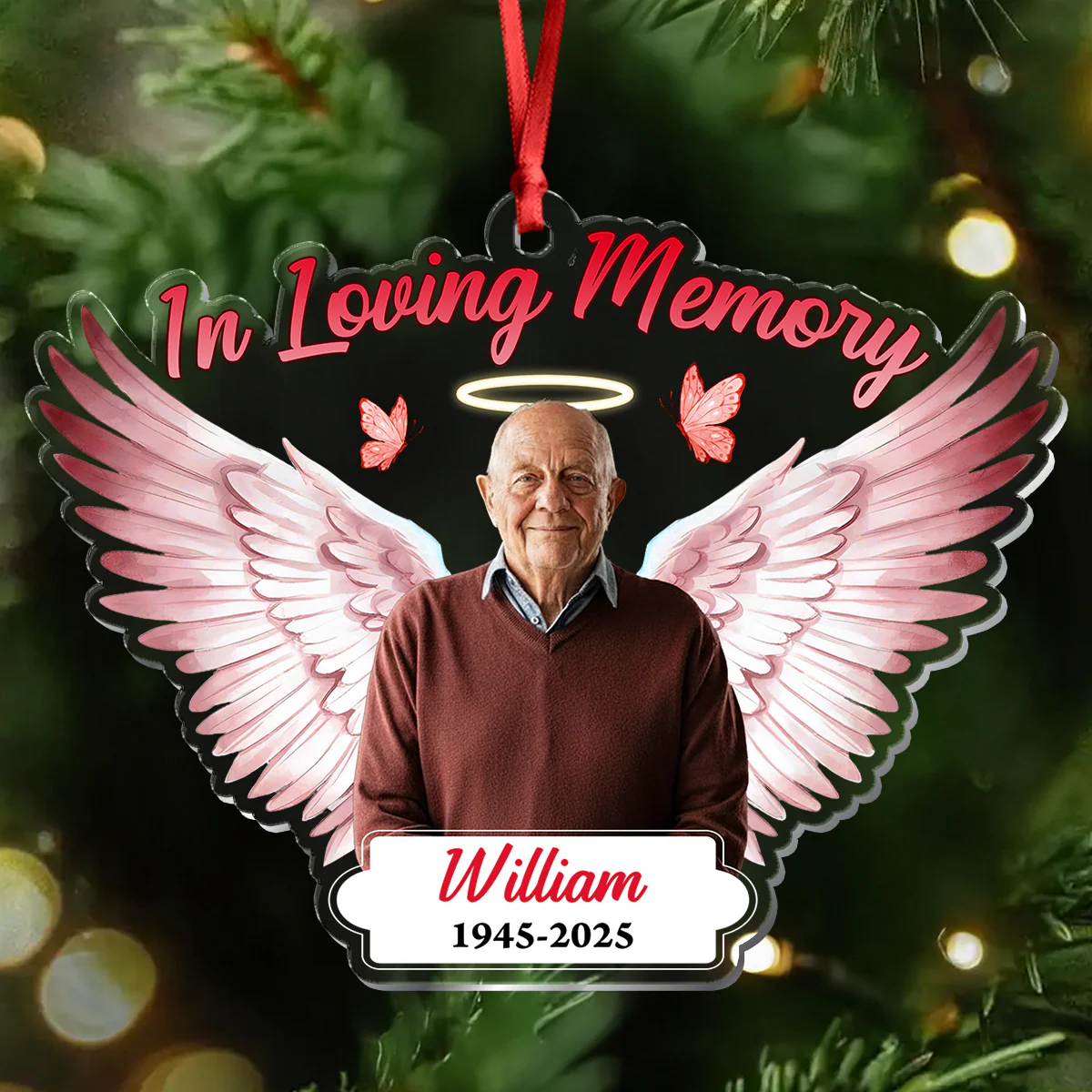 Custom Photo In Loving Memory - Personalized Memorial Acrylic Ornament CH07 896870 - Image 3