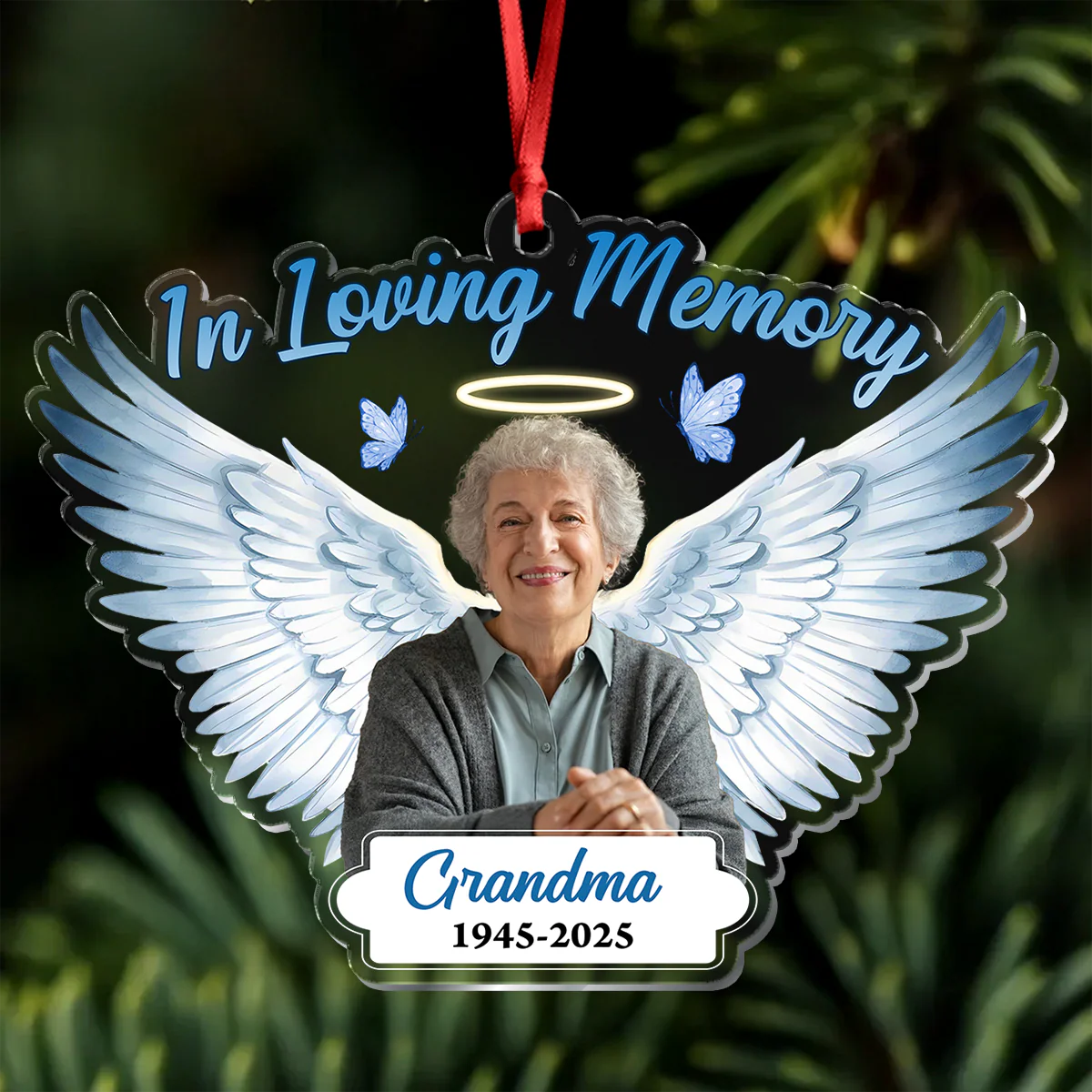 Custom Photo In Loving Memory - Personalized Memorial Acrylic Ornament CH07 896870 - Image 5